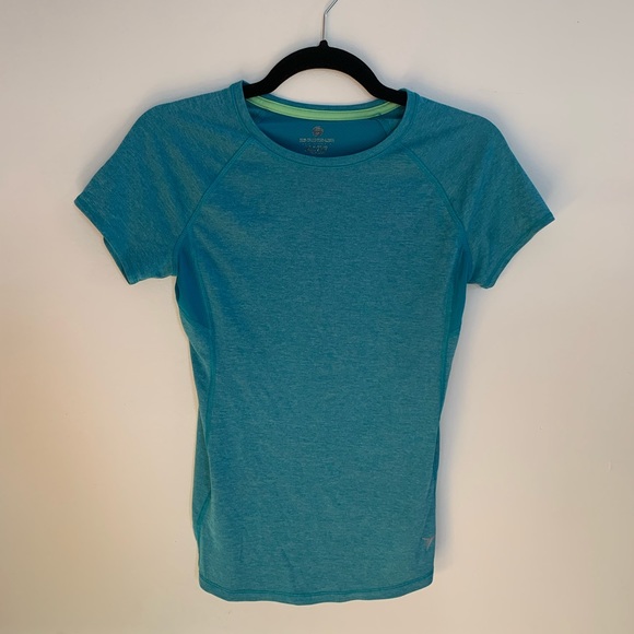 All navy blue activewear T-shirt with sweat panel - Picture 2 of 2